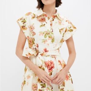 TUCKERNUCK
Romantic Floral Cotton Dress Linen Mini Callie Dress NWT